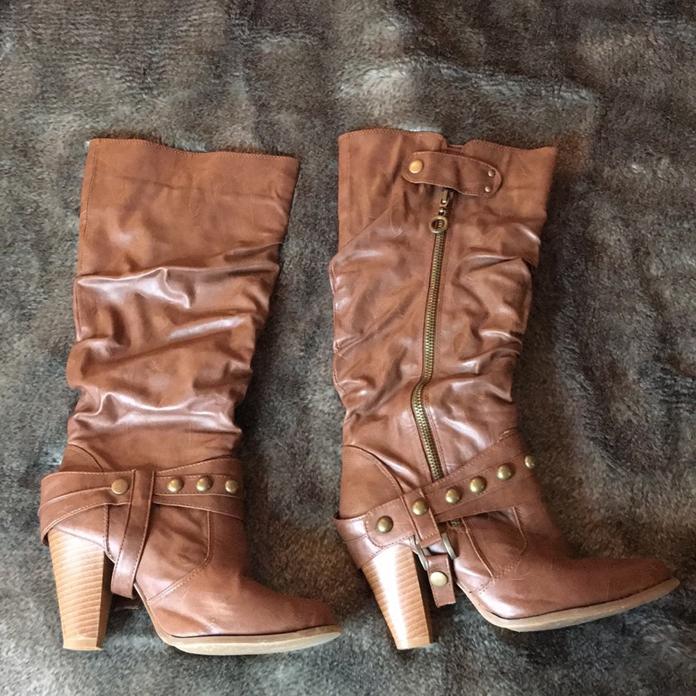 Brown Heeled Boots